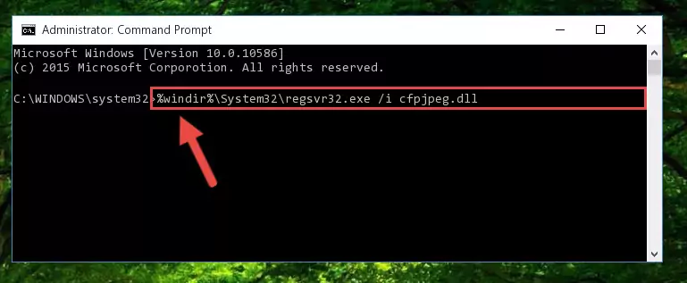 Uninstalling the Cfpjpeg.dll library from the system registry