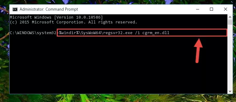 Deleting the damaged registry of the Cgrm_en.dll