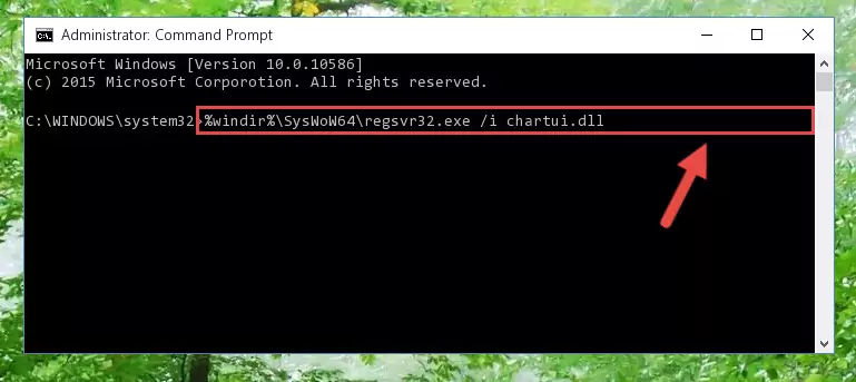 Cleaning the problematic registry of the Chartui.dll library from the Windows Registry Editor