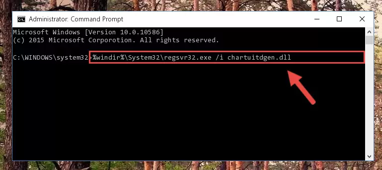 Uninstalling the Chartuitdgen.dll library from the system registry