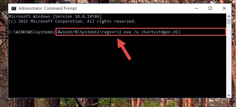 Creating a new registry for the Chartuitdgen.dll library in the Windows Registry Editor