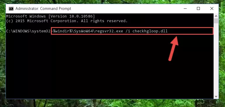 Cleaning the problematic registry of the Checkhgloop.dll library from the Windows Registry Editor