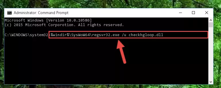 Creating a new registry for the Checkhgloop.dll library in the Windows Registry Editor