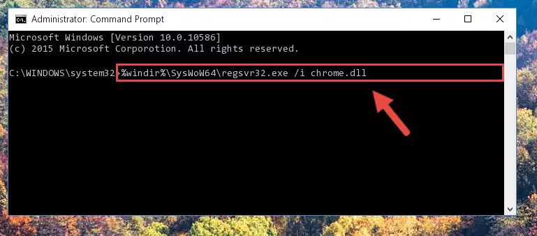 Deleting the Chrome.dll library's problematic registry in the Windows Registry Editor