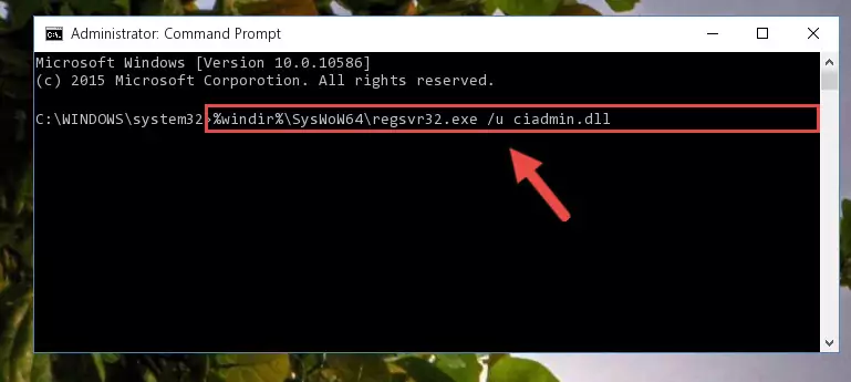 Creating a clean registry for the Ciadmin.dll file (for 64 Bit)