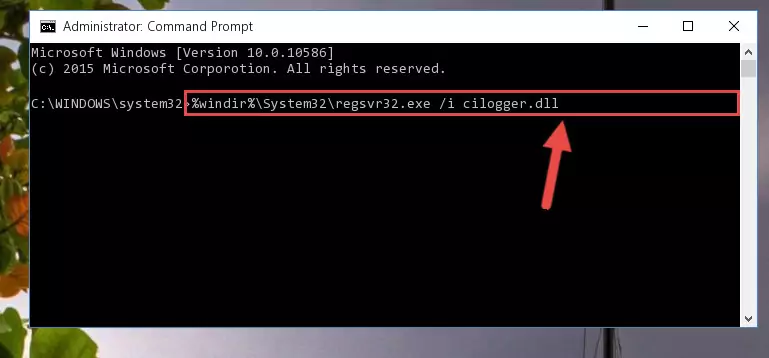 Cleaning the problematic registry of the Cilogger.dll library from the Windows Registry Editor
