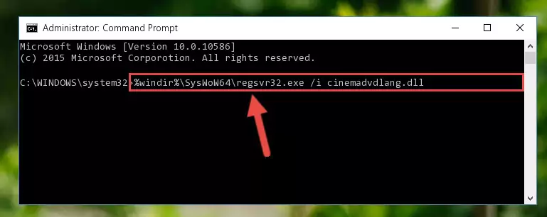 Cleaning the problematic registry of the Cinemadvdlang.dll file from the Windows Registry Editor