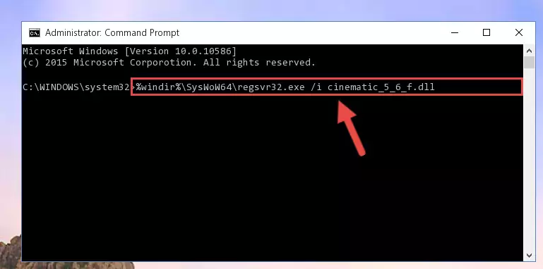 Cleaning the problematic registry of the Cinematic_5_6_f.dll file from the Windows Registry Editor