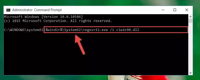 Deleting the damaged registry of the Ciwin90.dll