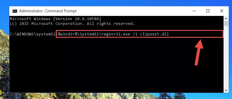 Reregistering the Clipasst.dll library in the system (for 64 Bit)