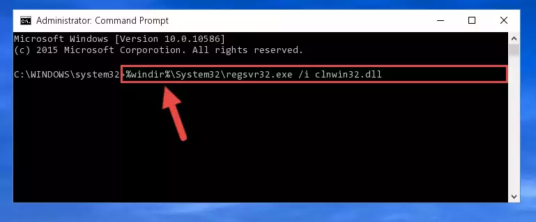 Cleaning the problematic registry of the Clnwin32.dll file from the Windows Registry Editor