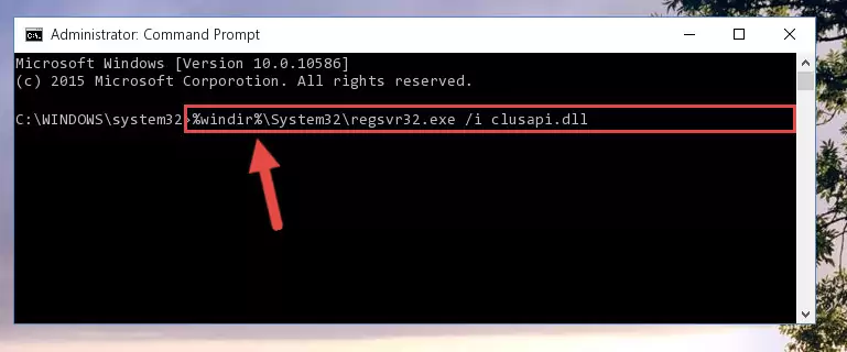 Deleting the Clusapi.dll file's problematic registry in the Windows Registry Editor