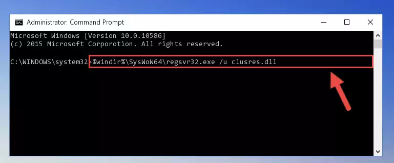 Creating a clean and good registry for the Clusres.dll file (64 Bit için)