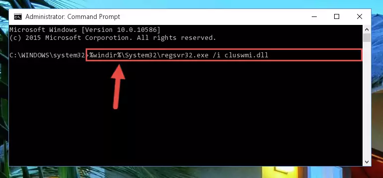 Uninstalling the Cluswmi.dll file from the system registry