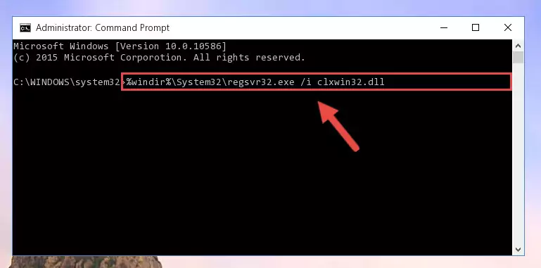 Uninstalling the Clxwin32.dll library from the system registry