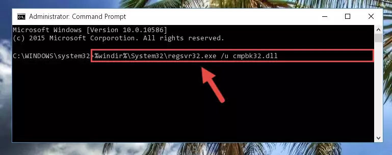 Reregistering the Cmpbk32.dll file in the system