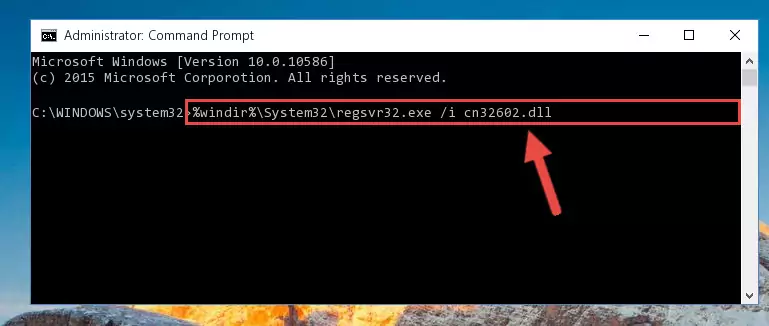 Deleting the Cn32602.dll library's problematic registry in the Windows Registry Editor