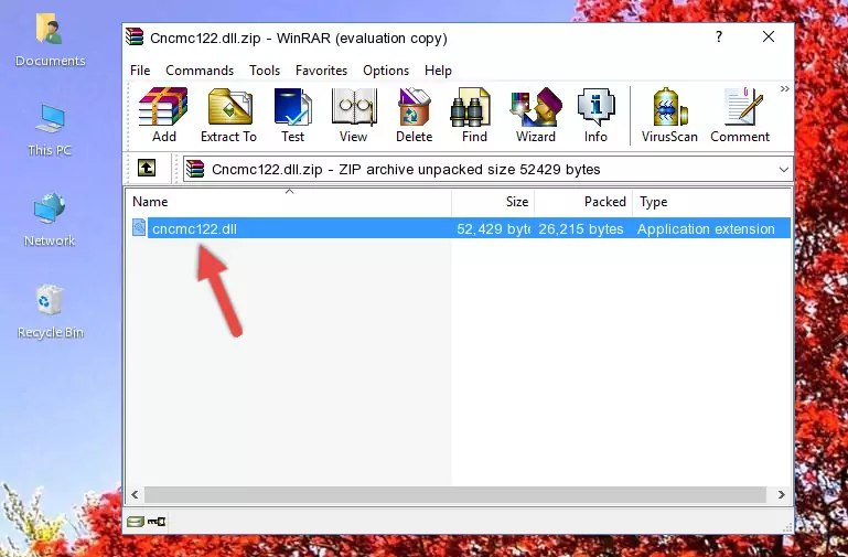 Copying the Cncmc122.dll file into the file folder of the software.