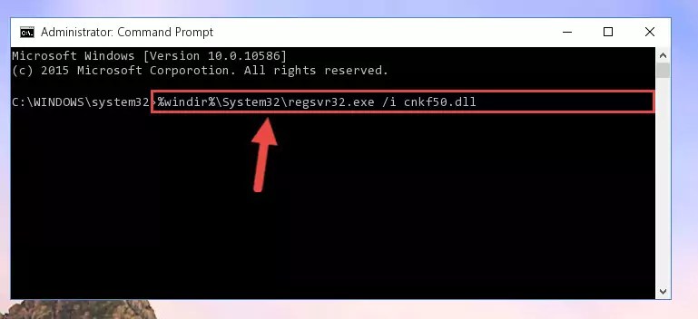 Reregistering the Cnkf50.dll file in the system (for 64 Bit)