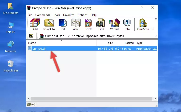 Copying the Cnmpd.dll file into the software's file folder
