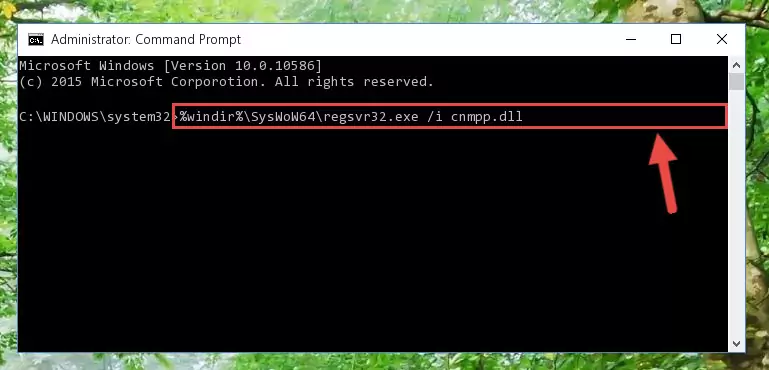 Uninstalling the damaged Cnmpp.dll library's registry from the system (for 64 Bit)