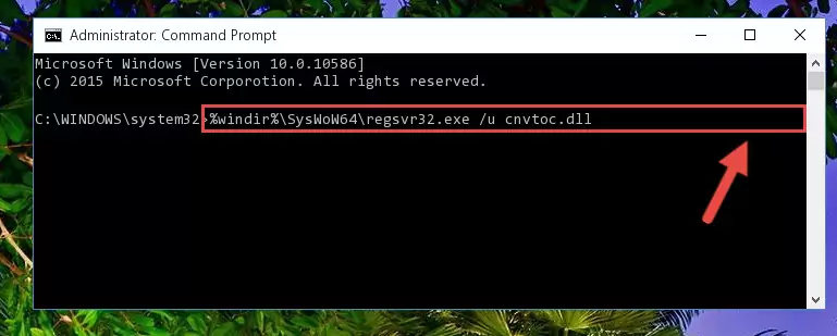 Creating a new registry for the Cnvtoc.dll file in the Windows Registry Editor