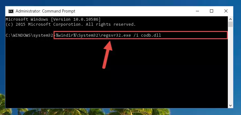 Uninstalling the Codb.dll file from the system registry