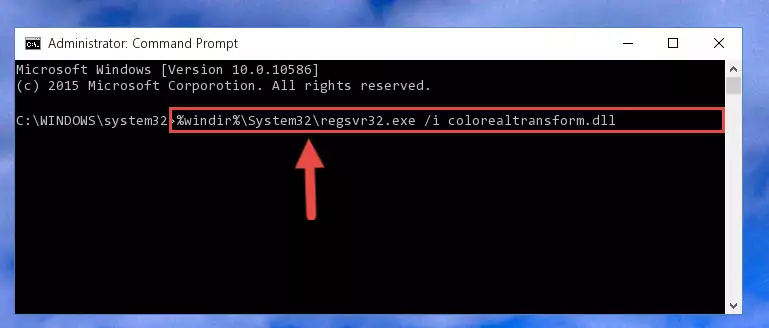 Reregistering the Colorealtransform.dll file in the system (for 64 Bit)