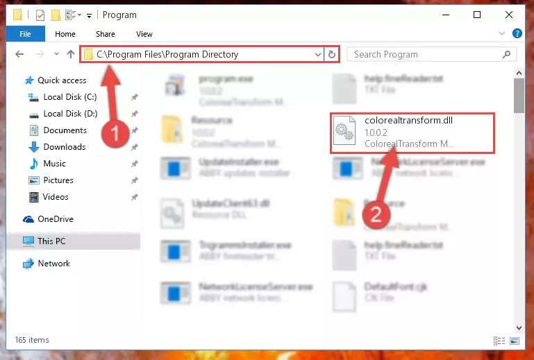 Uninstalling the Colorealtransform.dll file's problematic registry from Regedit (for 64 Bit)