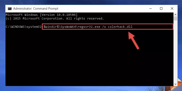 Creating a clean registry for the Colorhack.dll library (for 64 Bit)