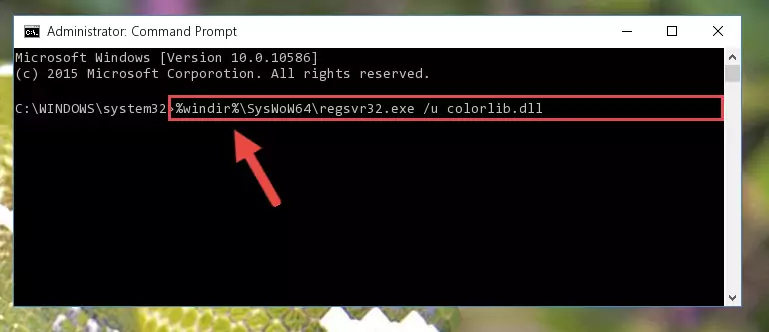 Creating a new registry for the Colorlib.dll file