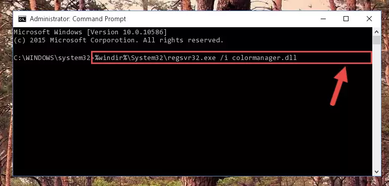 Cleaning the problematic registry of the Colormanager.dll file from the Windows Registry Editor