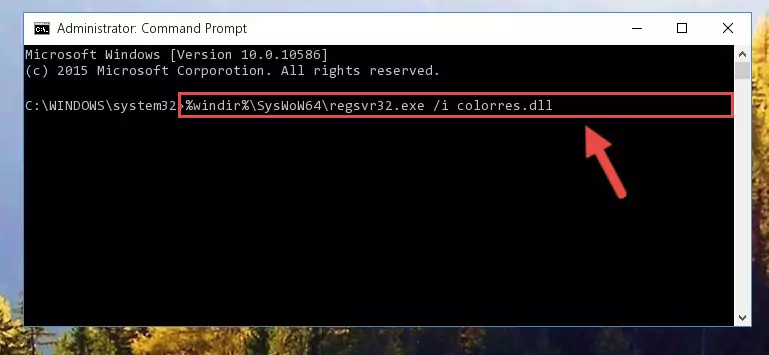 Deleting the Colorres.dll file's problematic registry in the Windows Registry Editor