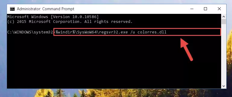 Creating a new registry for the Colorres.dll file