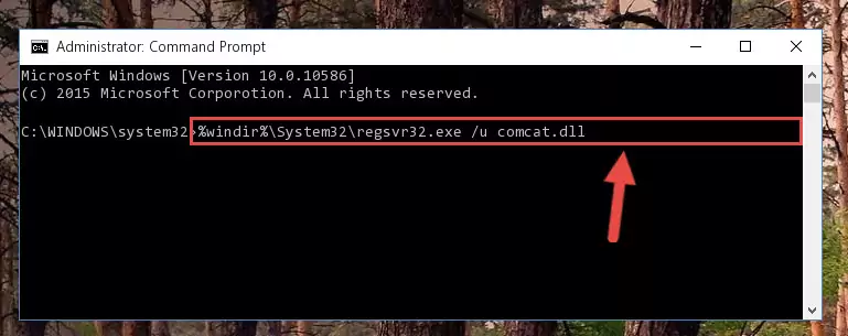 Reregistering the Comcat.dll library in the system