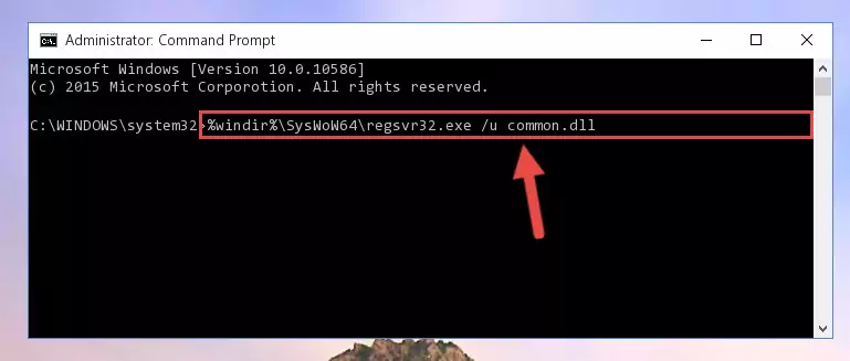 Reregistering the Common.dll library in the system (for 64 Bit)