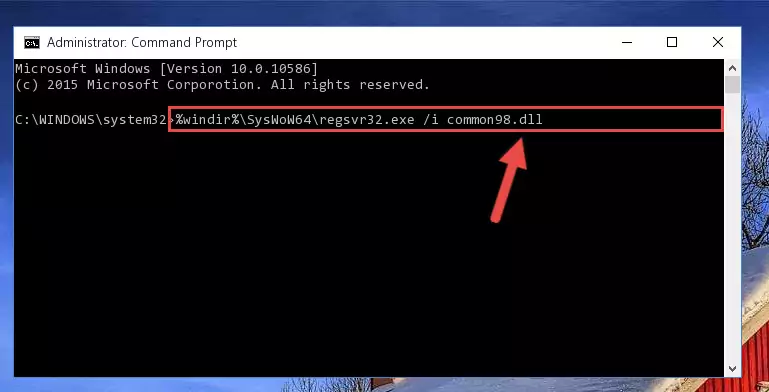Uninstalling the Common98.dll file's problematic registry from Regedit (for 64 Bit)
