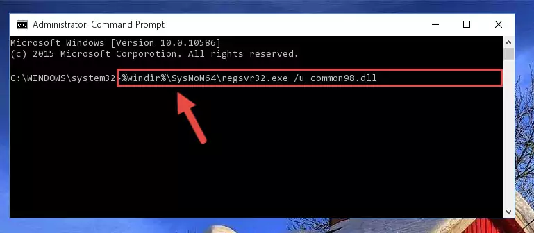 Creating a clean registry for the Common98.dll file (for 64 Bit)