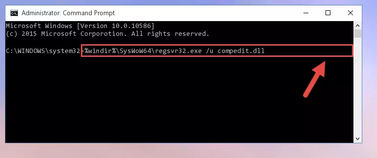 Reregistering the Compedit.dll library in the system (for 64 Bit)