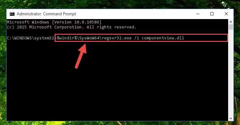 Deleting the damaged registry of the Componentview.dll