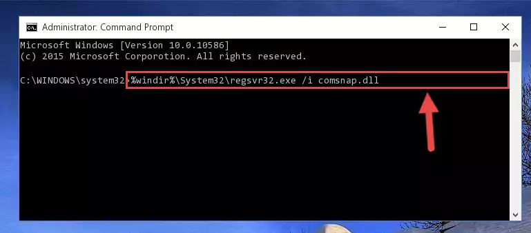 Uninstalling the Comsnap.dll file from the system registry