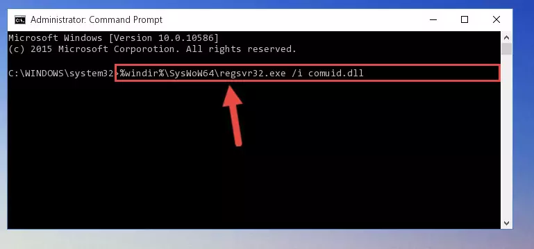 Deleting the Comuid.dll library's problematic registry in the Windows Registry Editor