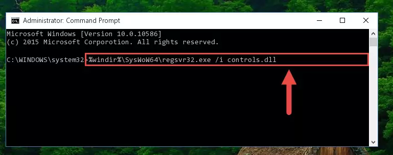 Uninstalling the damaged Controls.dll file's registry from the system (for 64 Bit)
