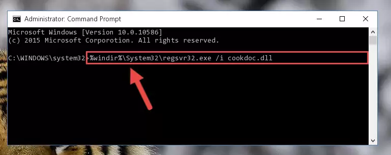Uninstalling the Cookdoc.dll library from the system registry