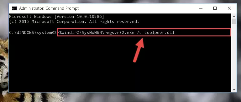 Reregistering the Coolpeer.dll library in the system