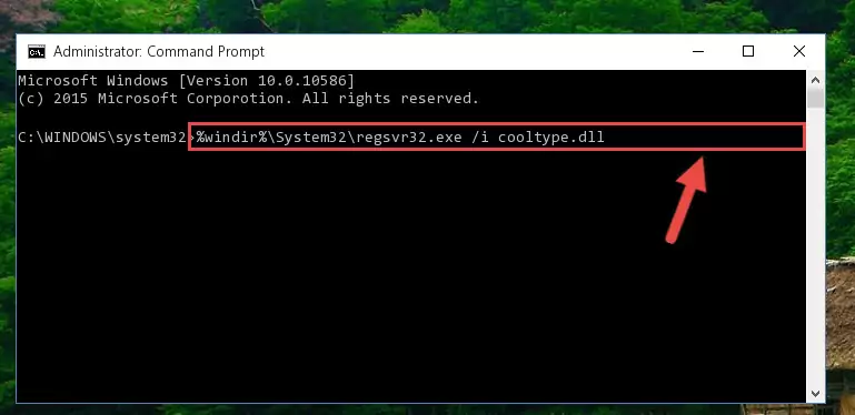 Reregistering the Cooltype.dll library in the system (for 64 Bit)