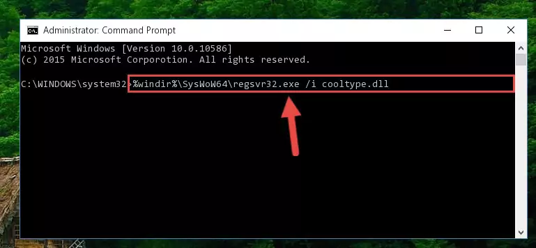Uninstalling the Cooltype.dll library from the system registry