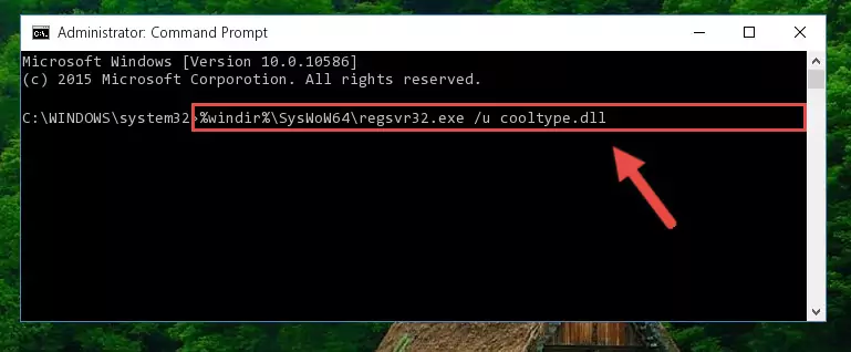 Creating a new registry for the Cooltype.dll library in the Windows Registry Editor