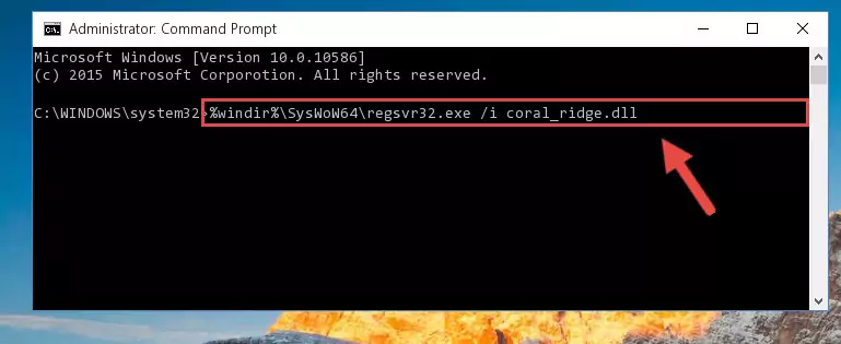 Uninstalling the Coral_ridge.dll file's broken registry from the Registry Editor (for 64 Bit)