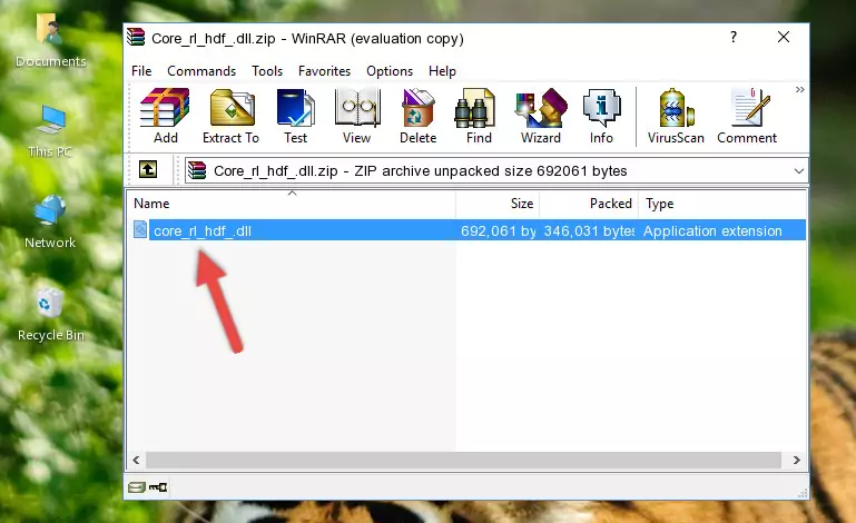 Copying the Core_rl_hdf_.dll library into the program's installation directory